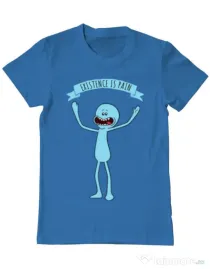Tricou ADLER barbat Existence is pain Albastru azuriu