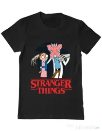 Tricou ADLER barbat Stranger Ricks Negru