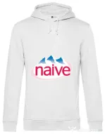 Hoodie barbat cu gluga Naive Alb