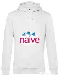 Hoodie barbat cu gluga Naive Alb