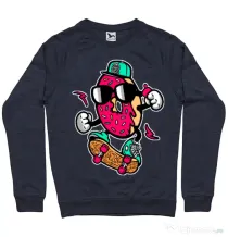 Bluza ADLER barbat Donut skater Denim inchis
