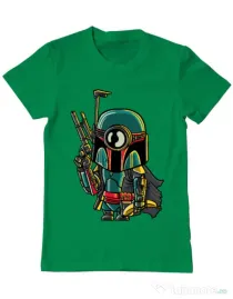 Tricou ADLER barbat Minion Boba Fett Verde mediu