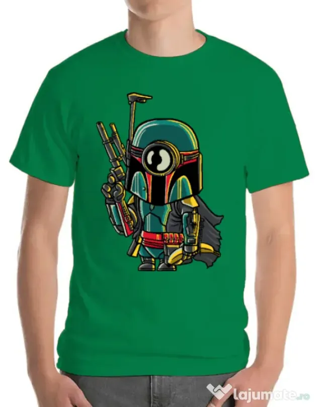 Tricou ADLER barbat Minion Boba Fett Verde mediu