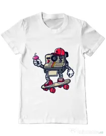 Tricou ADLER barbat Polaroid Alb