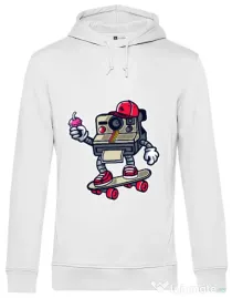 Hoodie barbat cu gluga Polaroid Alb