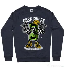 Bluza ADLER barbat Cash rules Denim inchis
