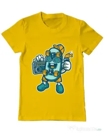 Tricou ADLER barbat Skate bastard Galben