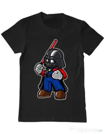 Tricou ADLER barbat Darth plumber Negru