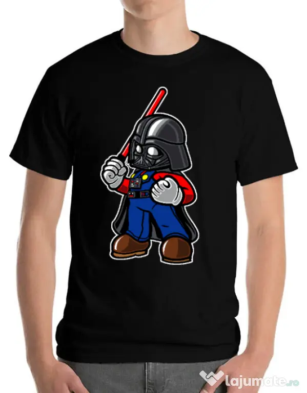 Tricou ADLER barbat Darth plumber Negru