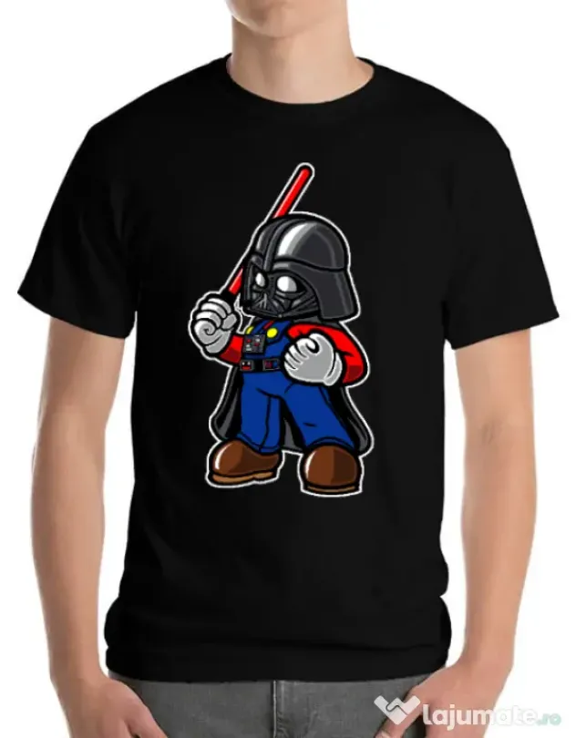 Tricou ADLER barbat Darth plumber Negru