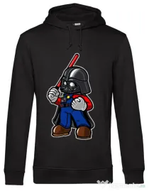 Hoodie barbat cu gluga Darth plumber Negru