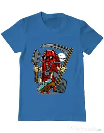 Tricou ADLER barbat Coffin Skater Albastru azuriu