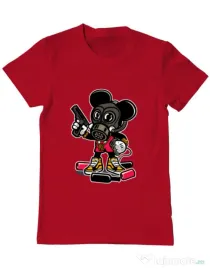Tricou ADLER barbat Gangsta Mouse Rosu