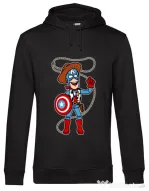 Hoodie barbat cu gluga Captain Woody Negru