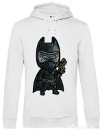 Hoodie barbat cu gluga Darkest Night Alb