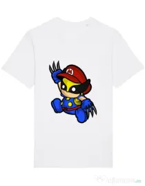 Tricou STANLEY STELLA barbat Mario Wolverine Alb
