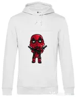 Hoodie barbat cu gluga Deadtrooper Alb