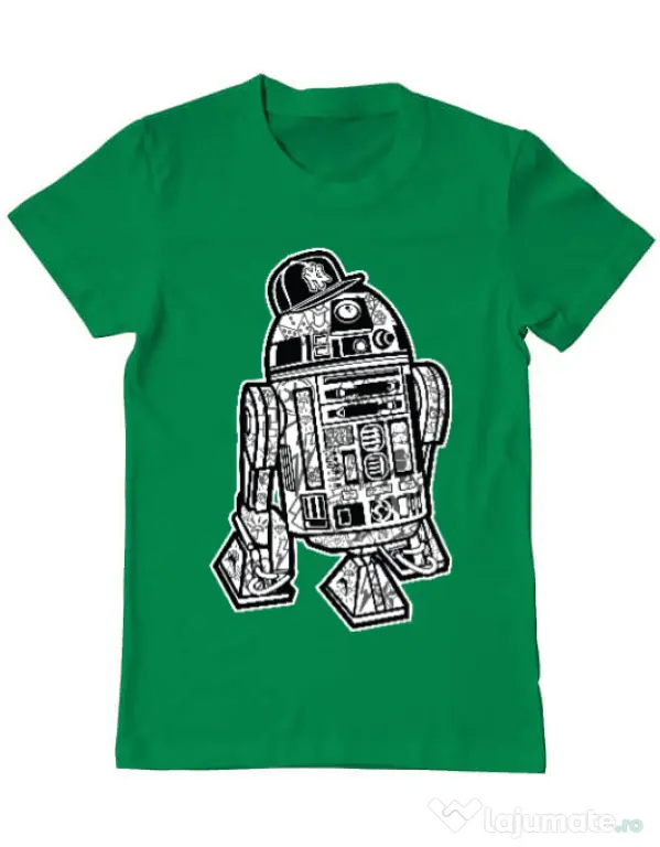 Tricou ADLER barbat Street R2D2 Verde mediu