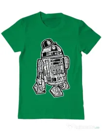 Tricou ADLER barbat Street R2D2 Verde mediu