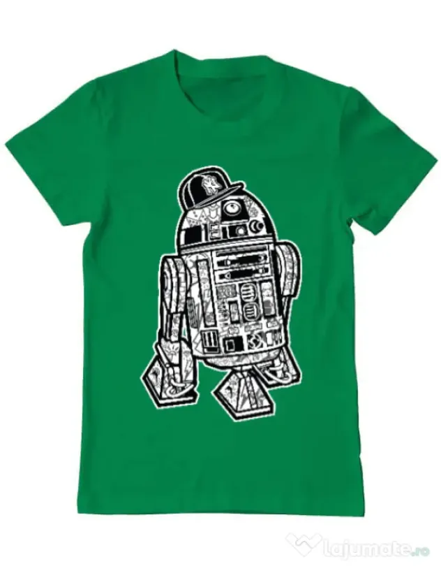 Tricou ADLER barbat Street R2D2 Verde mediu