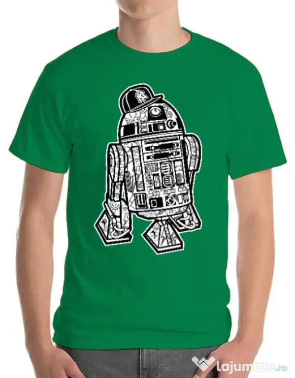 Tricou ADLER barbat Street R2D2 Verde mediu