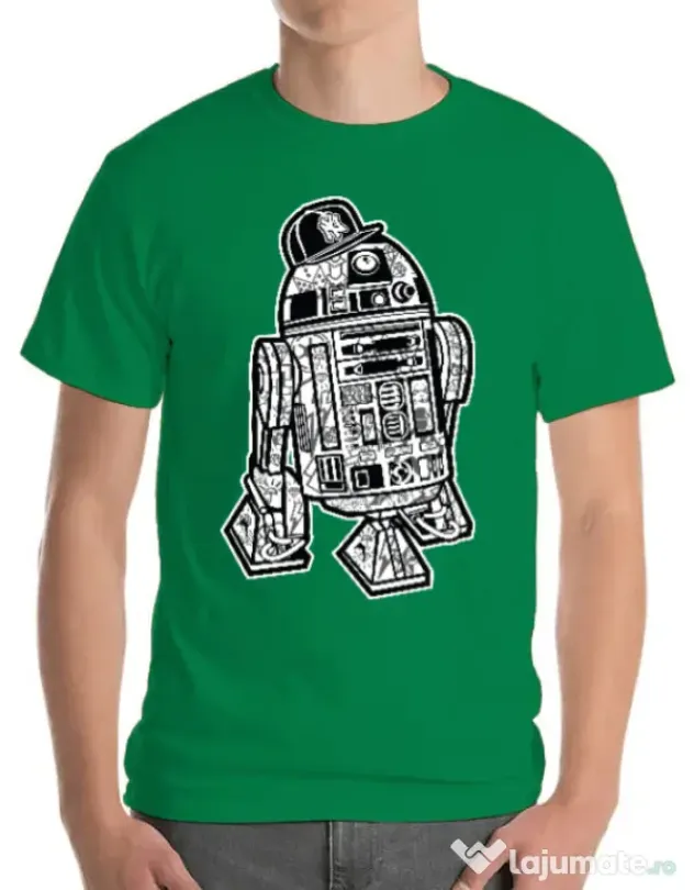 Tricou ADLER barbat Street R2D2 Verde mediu