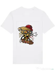 Tricou STANLEY STELLA barbat Pizza Skater Alb