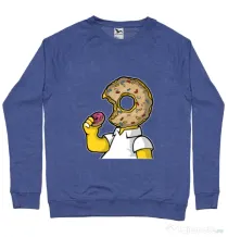 Bluza ADLER barbat I Like Donut Albastru melanj