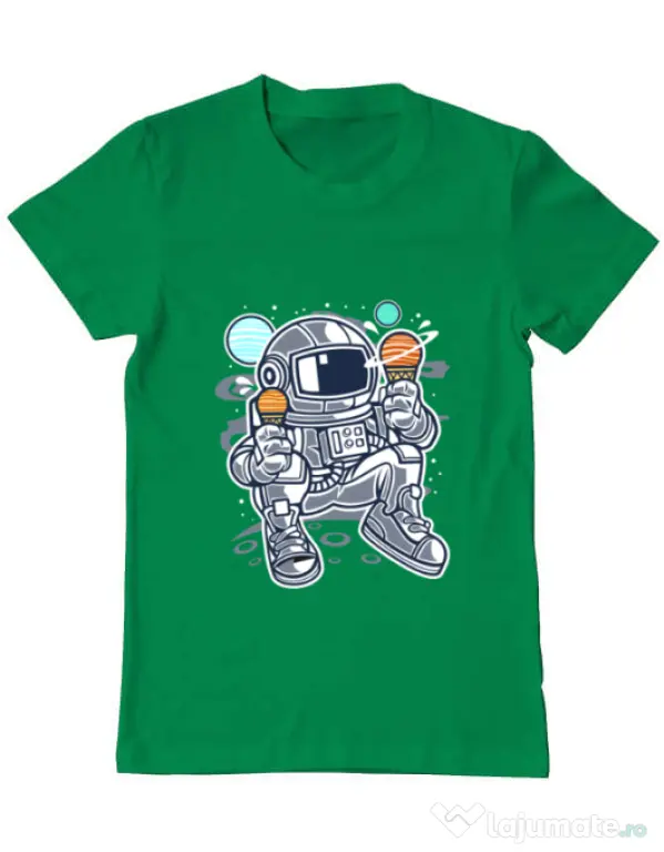 Tricou ADLER barbat Astronaut Ice Cream Verde mediu