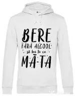 Hoodie barbat cu gluga Bere fara alcool Alb