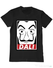 Tricou ADLER barbat Dali mask Negru 