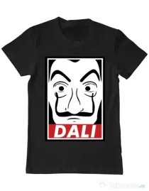 Tricou ADLER barbat Dali mask Negru