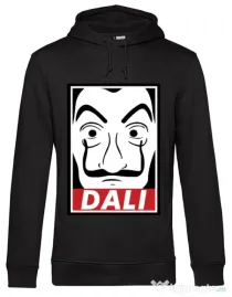 Hoodie barbat cu gluga Dali mask Negru