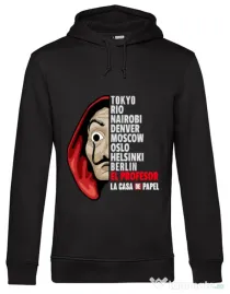 Hoodie barbat cu gluga The team Negru
