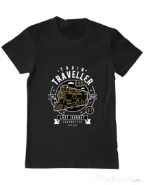 Tricou ADLER barbat Train Traveller Negru