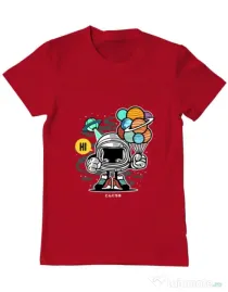 Tricou ADLER barbat Gift From Outer Space Rosu