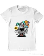 Tricou ADLER barbat Gift From Outer Space Alb