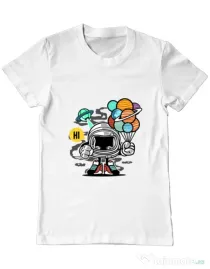 Tricou ADLER barbat Gift From Outer Space Alb
