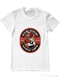 Tricou ADLER barbat Boxing Academy Alb