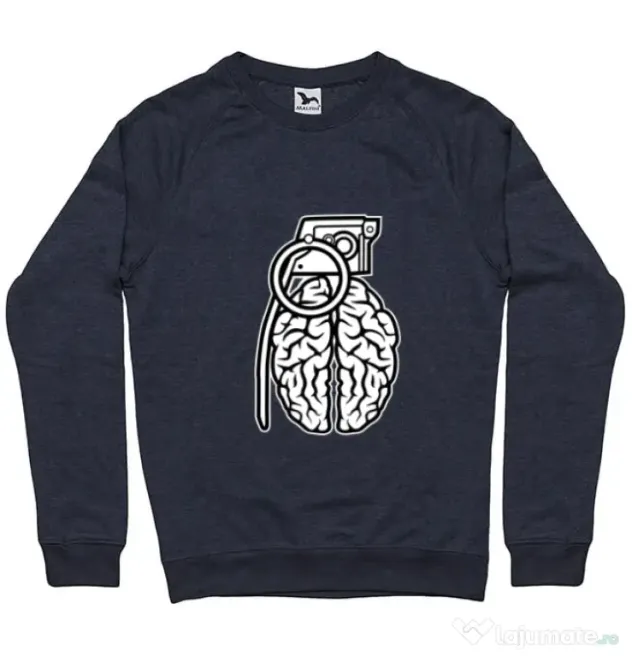 Bluza ADLER barbat Grenade Brain Denim inchis