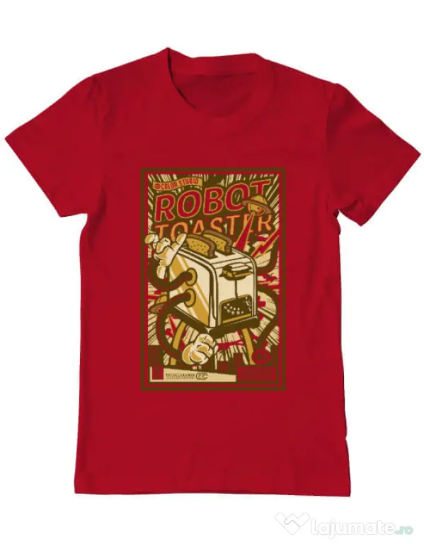 Tricou ADLER barbat Robot Toaster Rosu