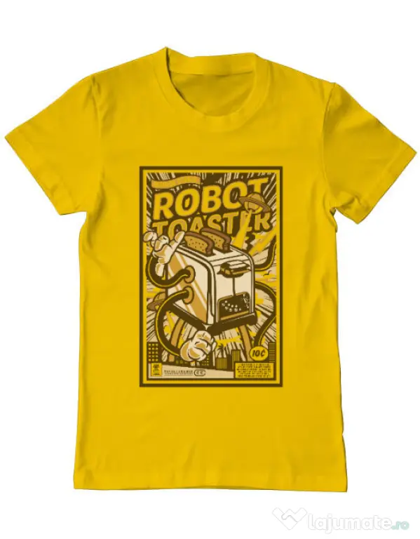 Tricou ADLER barbat Robot Toaster Galben