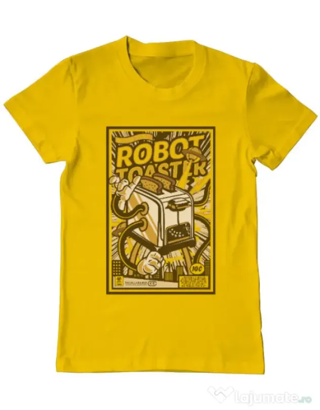 Tricou ADLER barbat Robot Toaster Galben