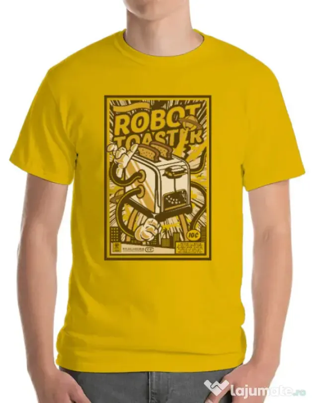 Tricou ADLER barbat Robot Toaster Galben