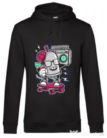 Hoodie barbat cu gluga Street Bomber Negru