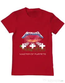 Tricou ADLER barbat Master of puppets Rosu