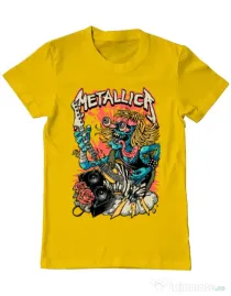 Tricou ADLER barbat Heavy Guitar Galben