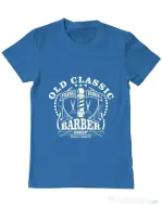 Tricou ADLER barbat Old Classic Barber Albastru azuriu