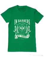 Tricou ADLER barbat In Barbers We Trust Verde mediu