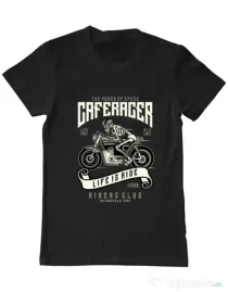 Tricou ADLER barbat Speed of Caferacer Negru